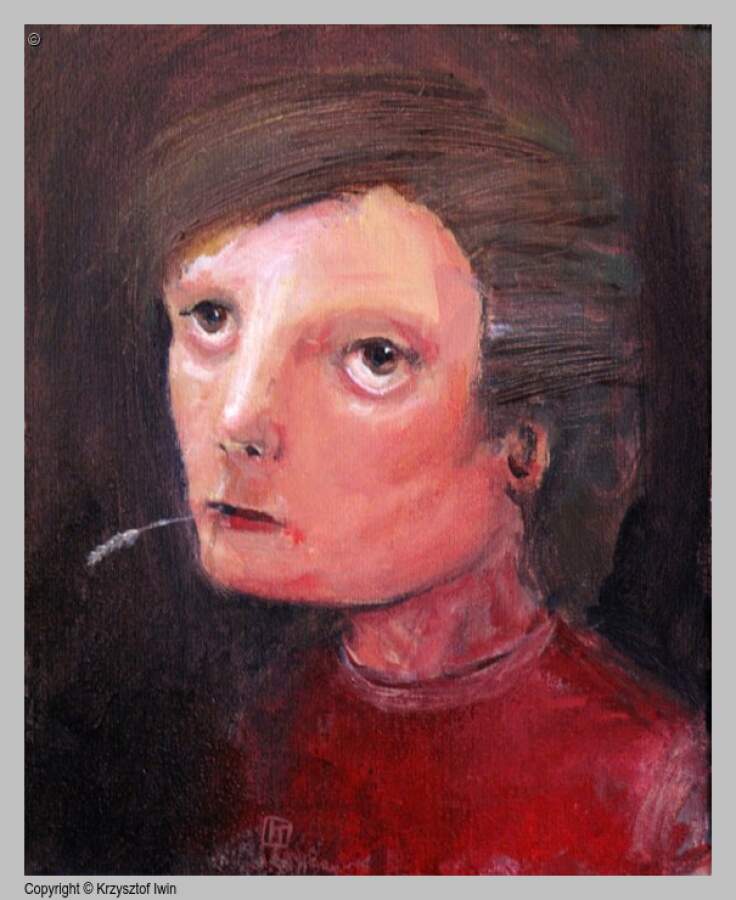 Kłos - akryl na płótnie, 27 x 33 cm, 2010 r.