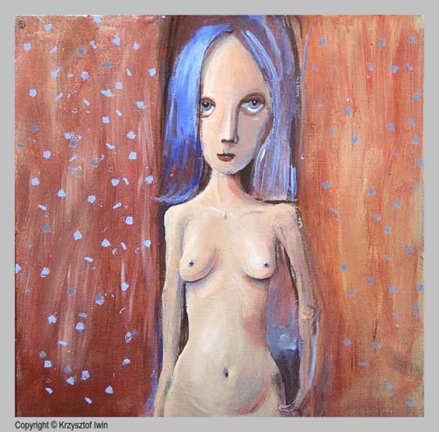 E. - akryl na płótnie, 40 x 40 cm, 2005 r.