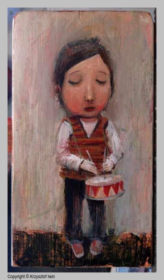 Dobosz - akryl na kartonie, 20 x 35 cm, 2011 r.