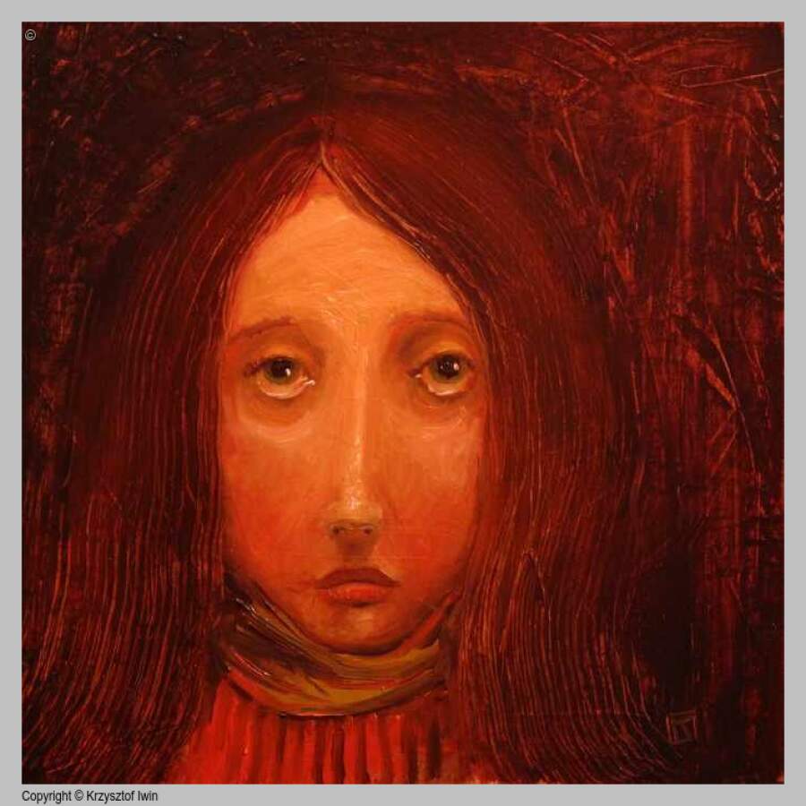 Nieznajoma - olej na płycie, 25 x 25 cm, 2011 r.