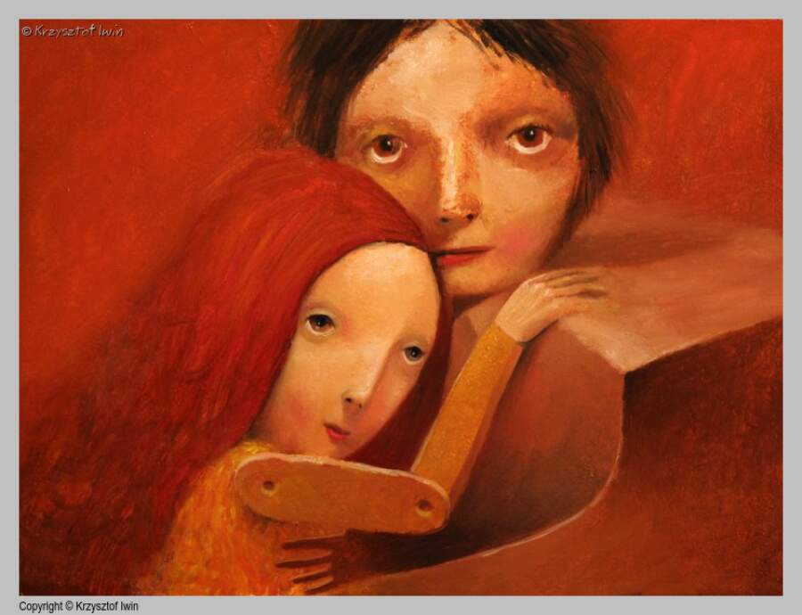 Uległość - olej na płycie, 40 x 30 cm, 2012 r.