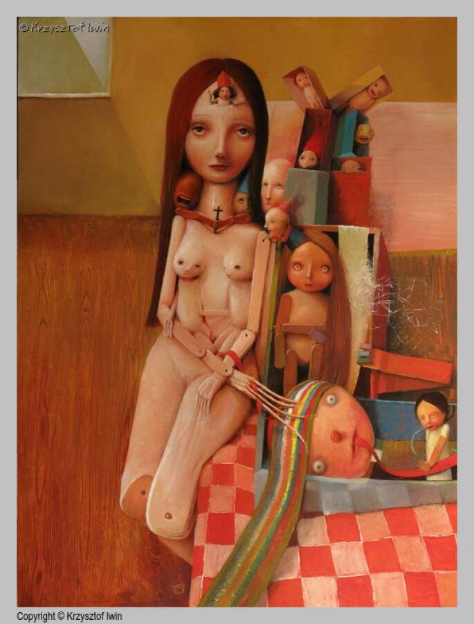 Czuwanie - olej na płycie, 90 x 120 cm, 2012 r.