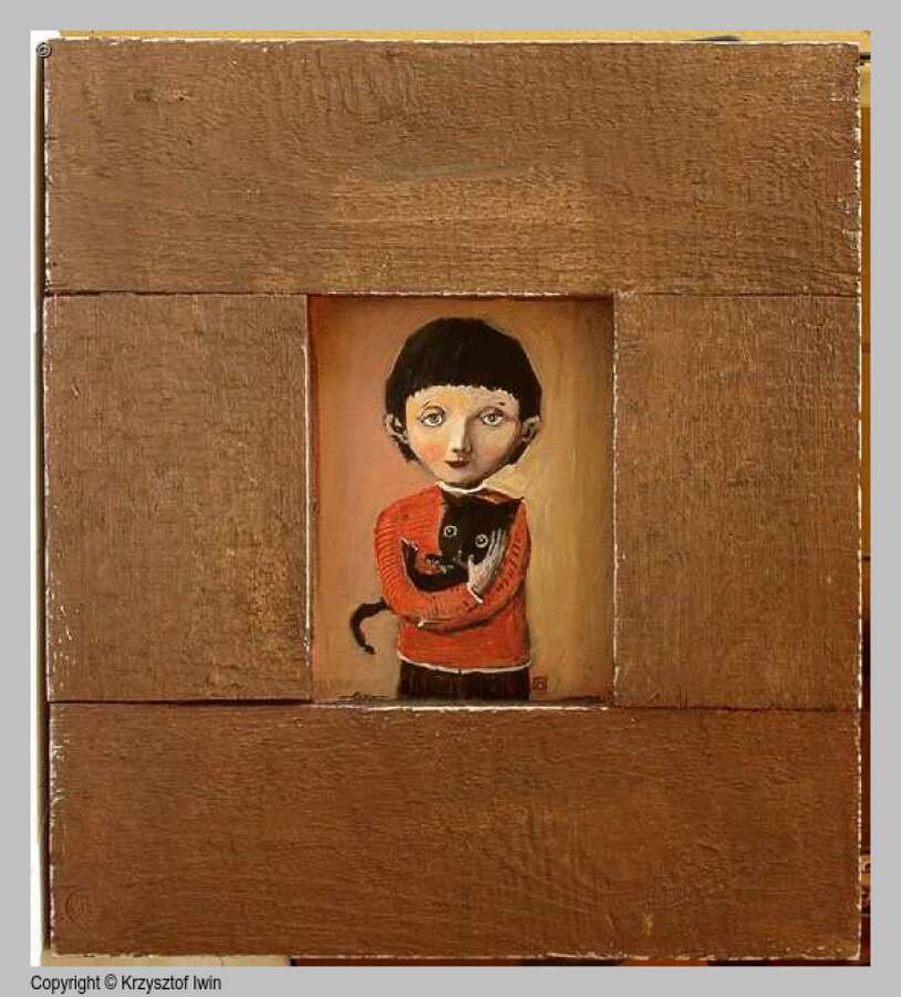 Kostek - akryl na płycie, 40 x 45 cm, 2005 r.