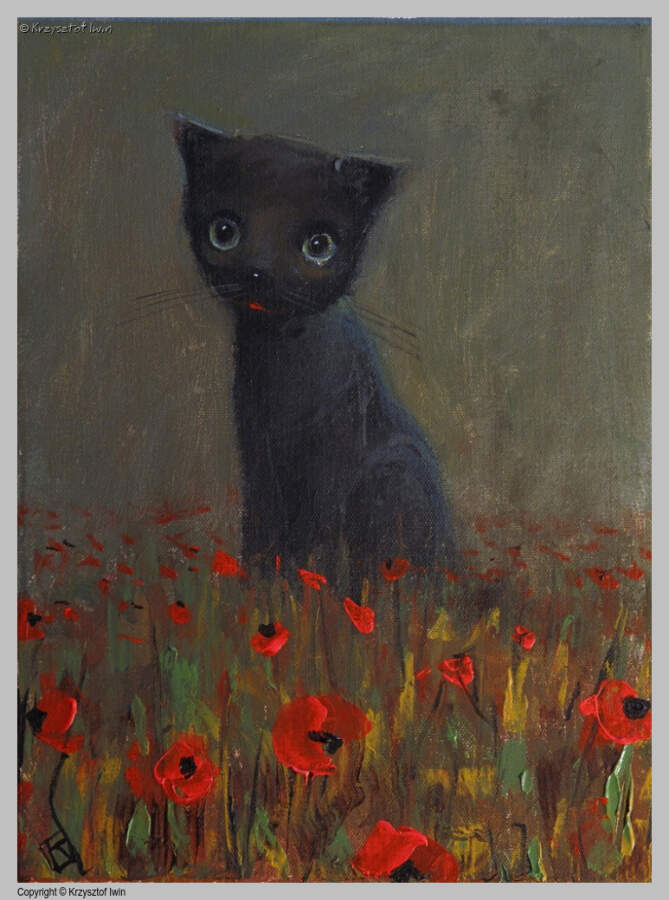 Makowiec - akryl na płótnie, 30 x 40 cm, 2013 r.