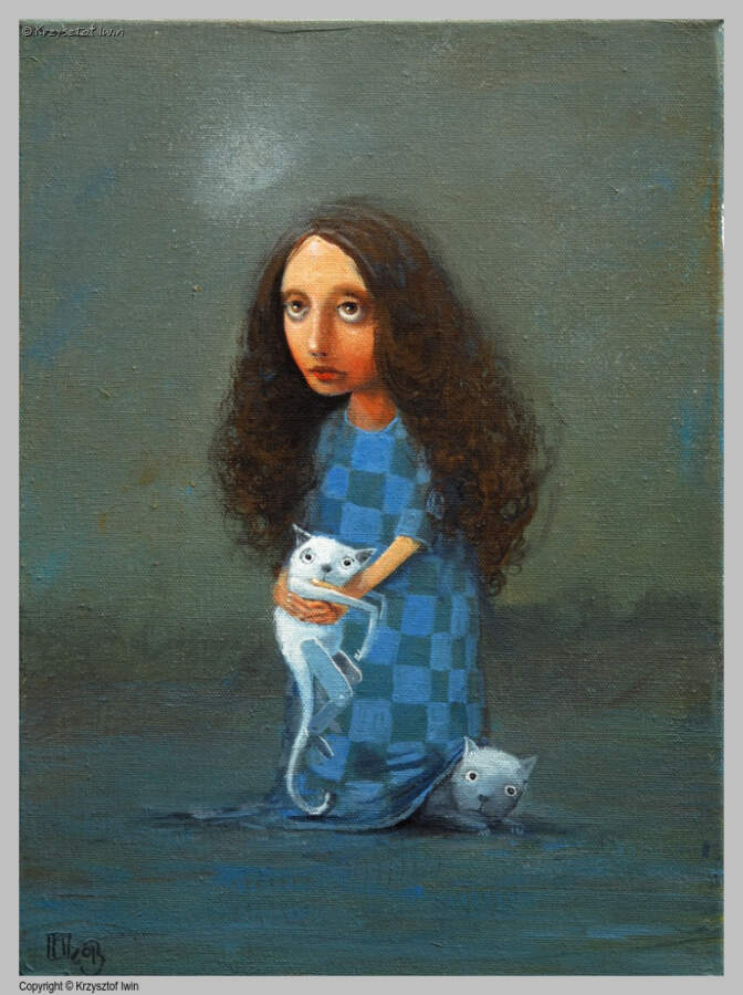 Janus i Pandora - akryl na płótnie, 30 x 40 cm, 2013 r.