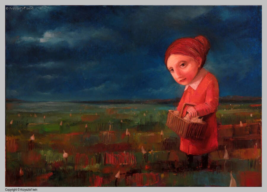 Czubajki - olej na płótnie, 70 x 50 cm, 2013 r.