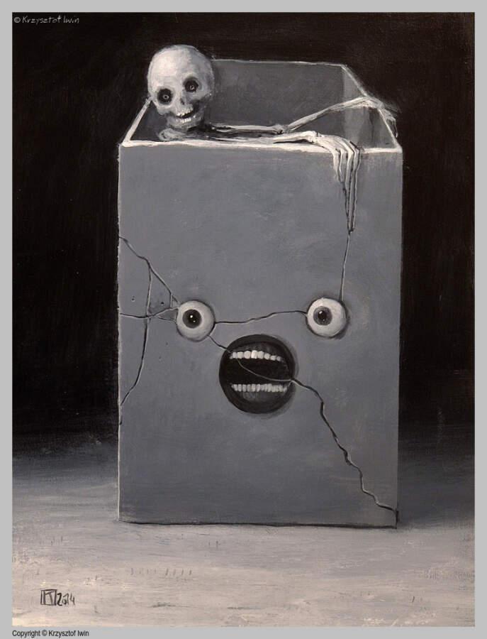 Urna - akryl na płycie, 30 x 40 cm, 2014 r.