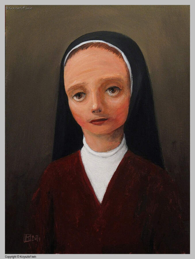 Redemptorystka - akryl na płycie, 30 x 40 cm, 2014 r.