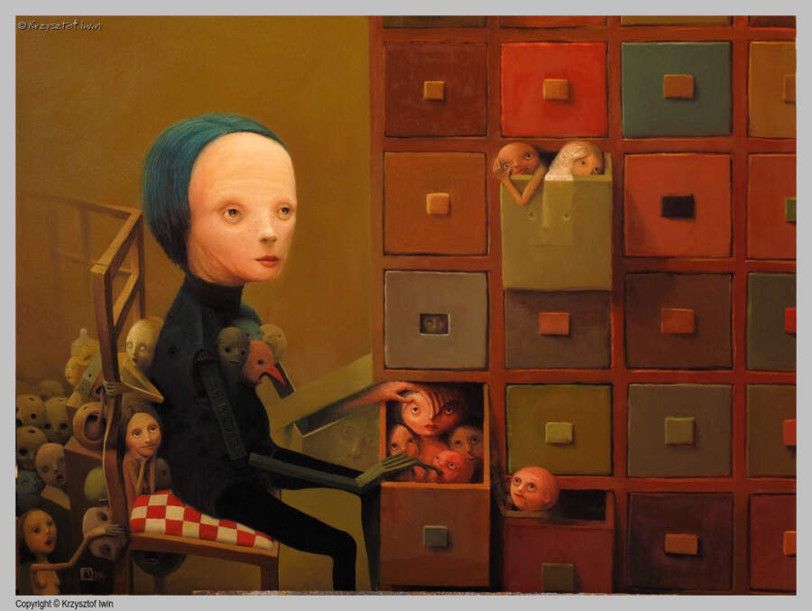 Przegląd - olej na płycie, 80 x 60 cm, 2014 r.