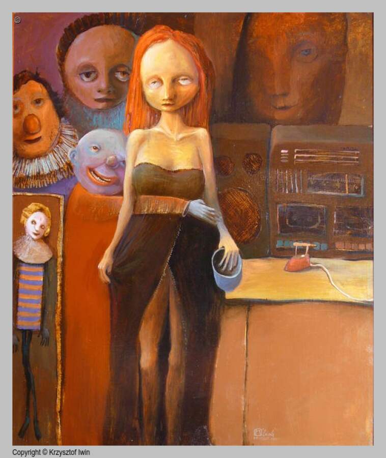 Primadonna - olej na płycie, 100 x 120 cm, 2004 r.