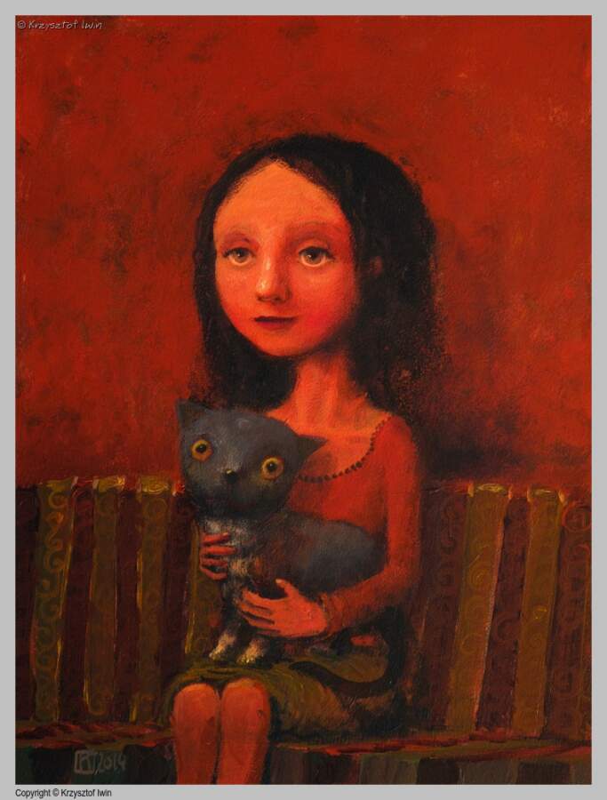 Pupil - akryl na płycie, 30 x 40 cm, 2014 r.