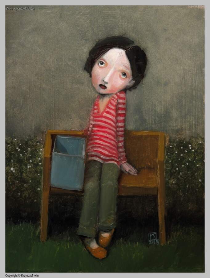 Pudełko - olej na płycie, 30 x 40 cm, 2015 r.