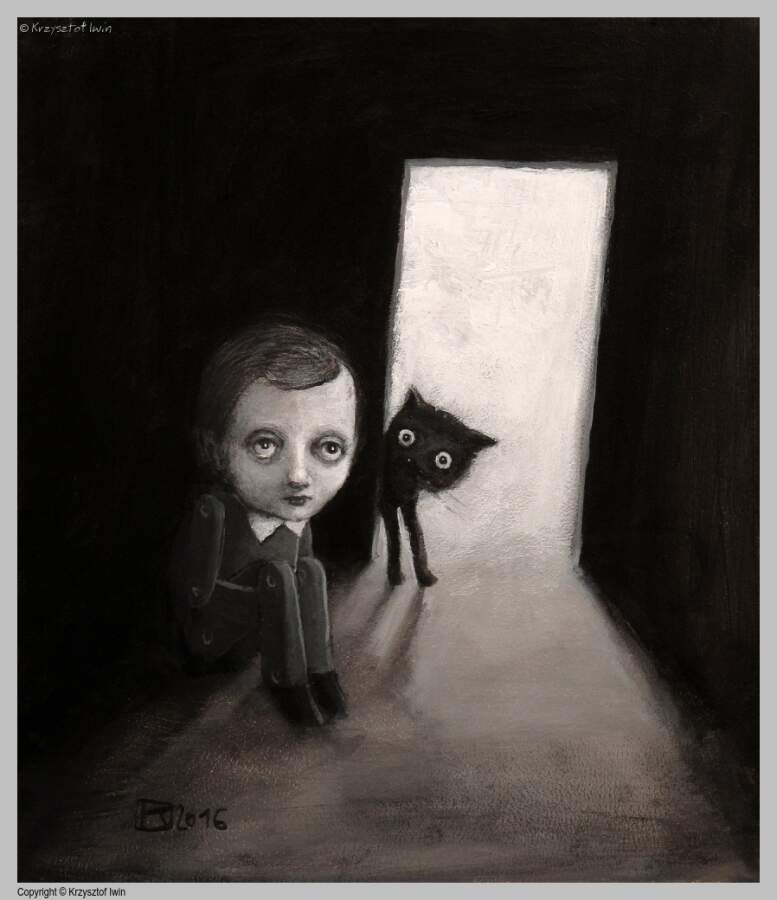 Pakamera - akryl na płycie, 27 x 31 cm, 2016 r.