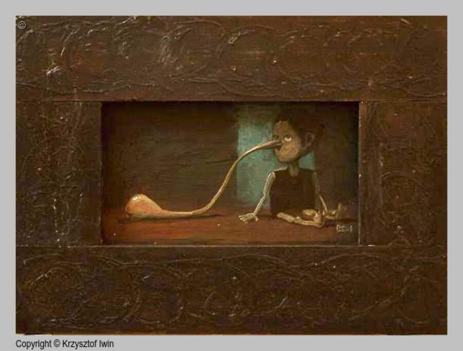 Glutonos - olej na płycie, 30 x 25 cm, 2004 r.