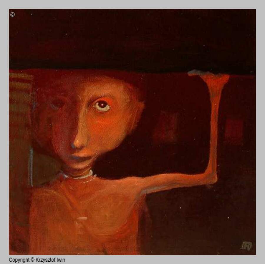 Atlas - olej na płótnie, 40 x 40 cm, 2004 r.