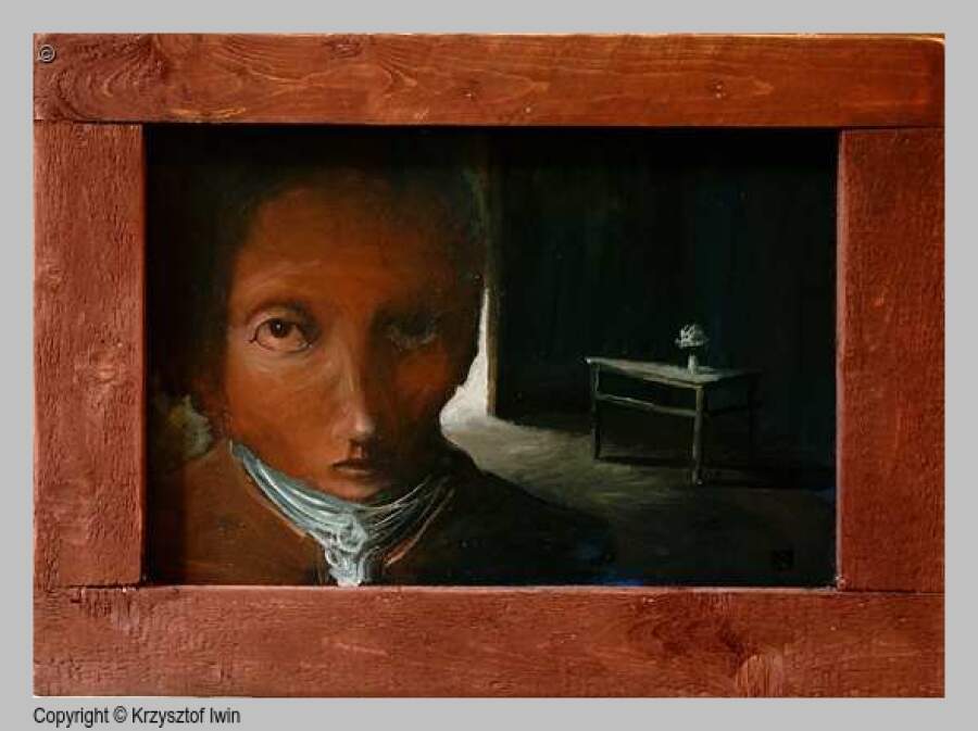 Syringer - olej na płycie, 50 x 70 cm, 2004 r.