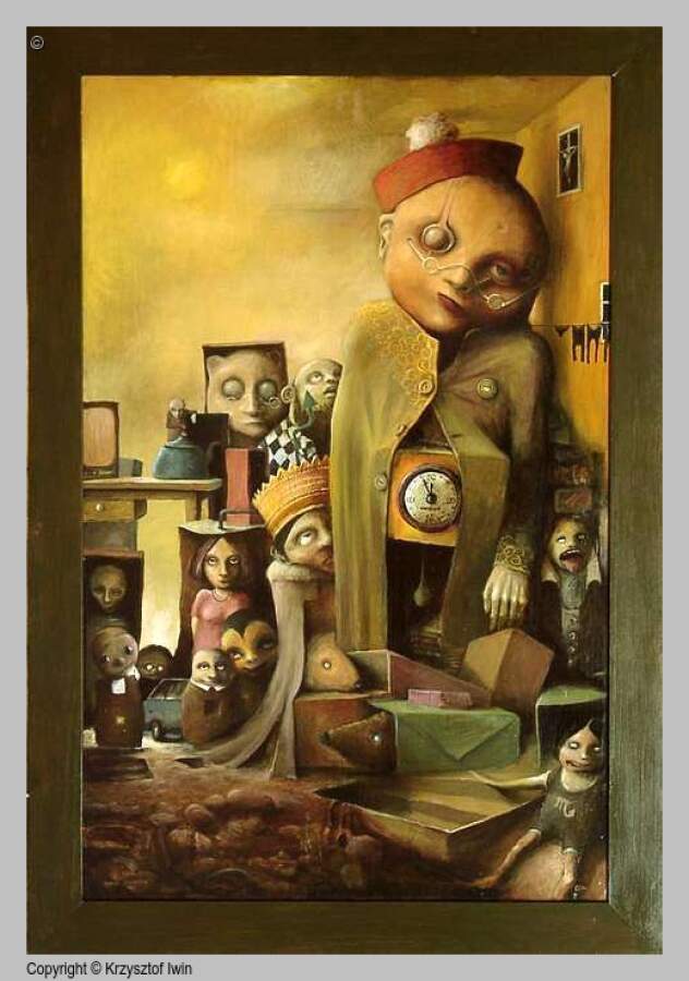 Opiekun wspomnień - olej na płycie, 108 x 168 cm, 2002 r.