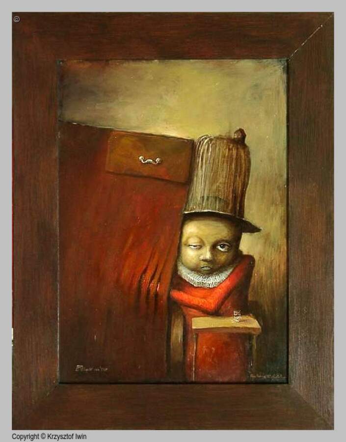 Penetracja nieświadomości - olej na płycie, 54 x 76 cm, 2002 r.