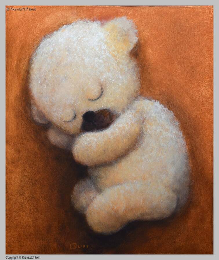 Śpioszek - akryl na płótnie, 50 x 60 cm, 2022 r.