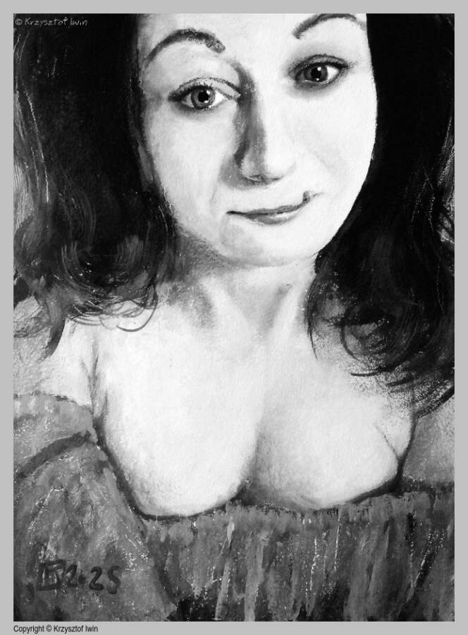 Karolina - akryl na płycie, 40 x 50 cm, 2025 r.