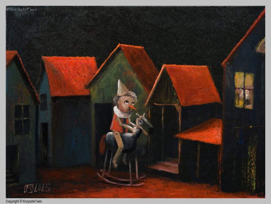 Eskapada - olej na płótnie, 40 x 30 cm, 2025 r.