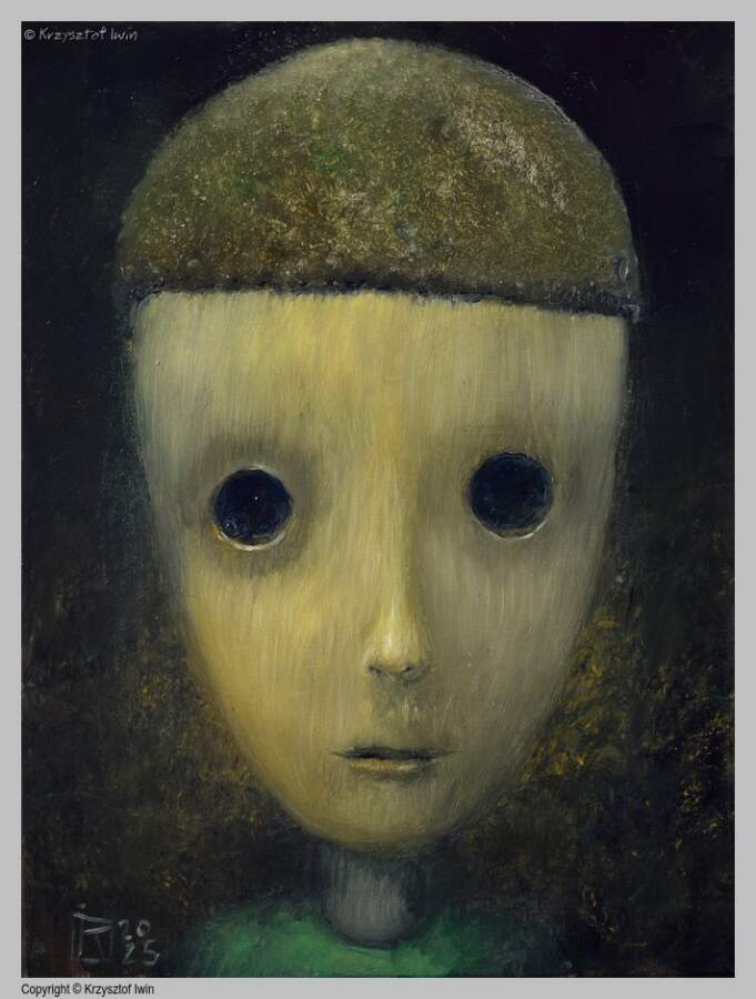 Żołędź - olej na płótnie, 30 x 40 cm, 2025 r.