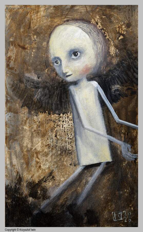 Gabryś - akryl na płycie, 20 x 30 cm, 2026 r.