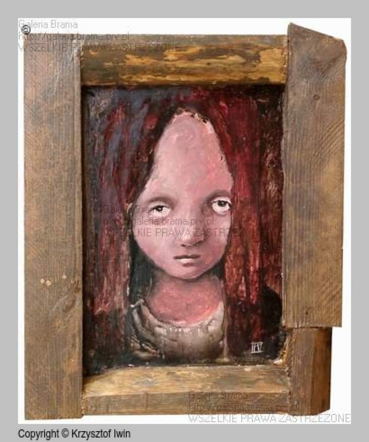 Kochanka Szamana - olej na płycie, 30 x 40 cm, 2002 r.