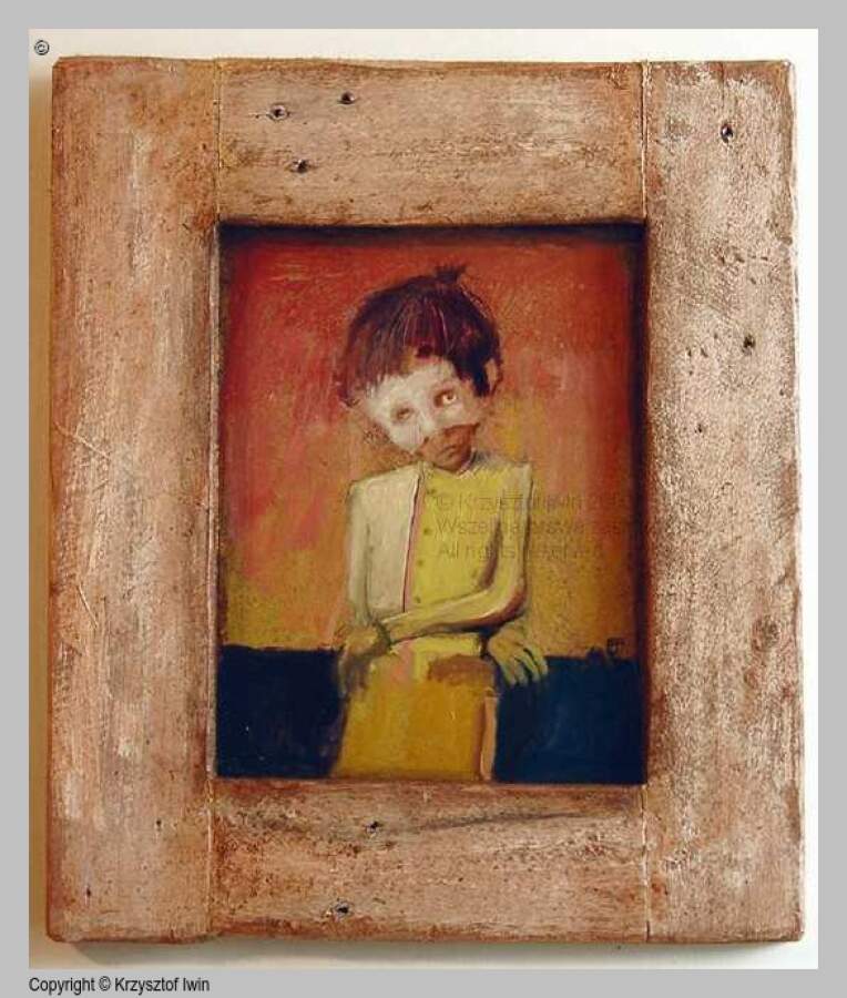 Rozumiesz - olej na płycie, 33 x 43 cm, 2002 r.