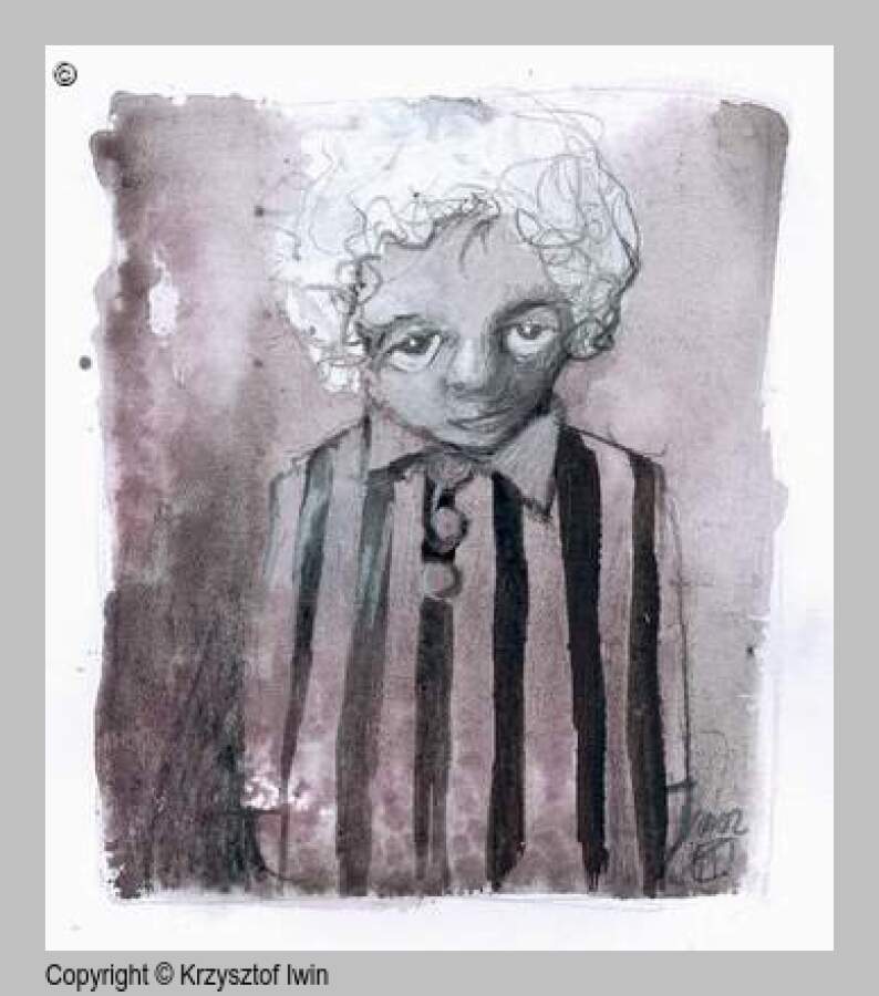 Asystent Żonglera - gwasz i akryl na kartonie, 12 x 14 cm, 2002 r.