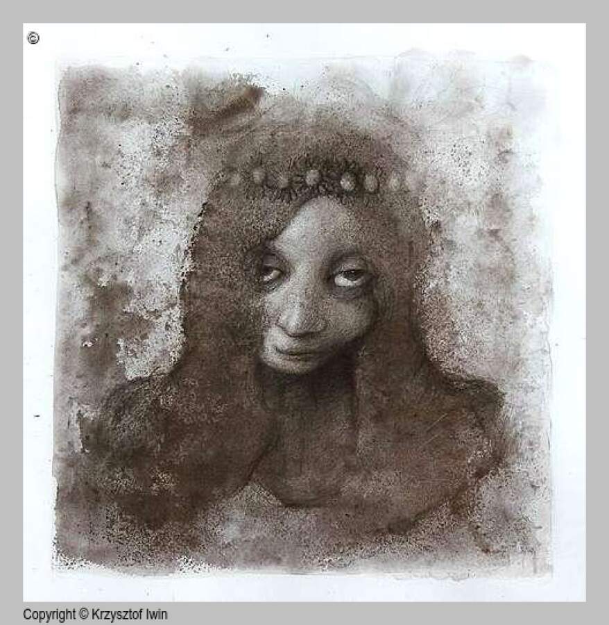 Wiosna 2 - kredka na kartonie, 30 x 30 cm, 2003 r.