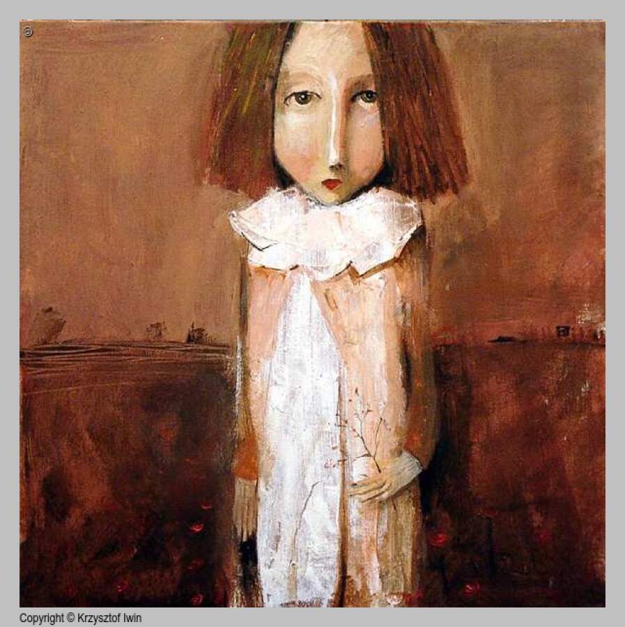 Gałązka - akryl na płótnie, 50 x 50 cm, 2006 r.