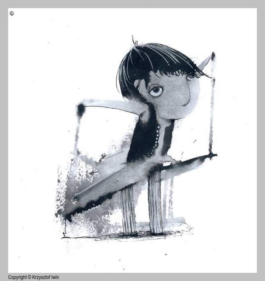 Animator - gwasz i akryl na kartonie, 13 x 15 cm, 2007 r.