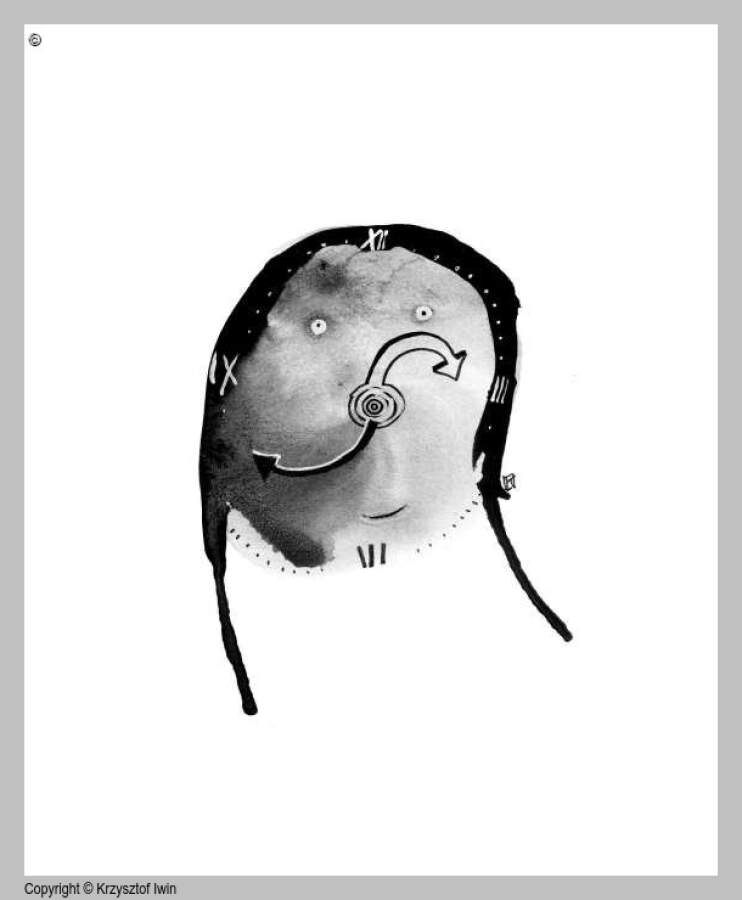 Wiersz 37 - gwasz i akryl na kartonie, 9 x 11 cm, 2007 r.