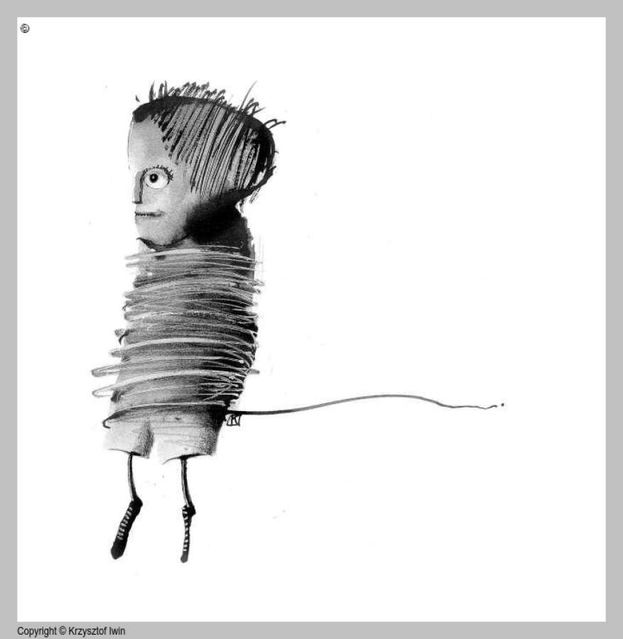 Wiersz 7 - gwasz i akryl na kartonie, 14 x 14 cm, 2007 r.