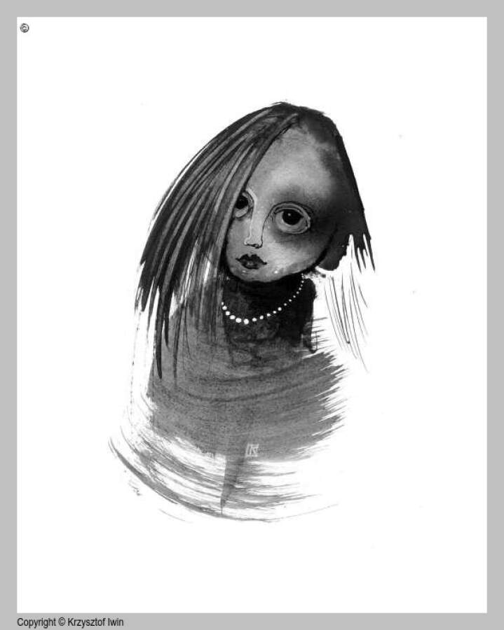 Wiersz 16 - gwasz i akryl na kartonie, 10 x 14 cm, 2007 r.