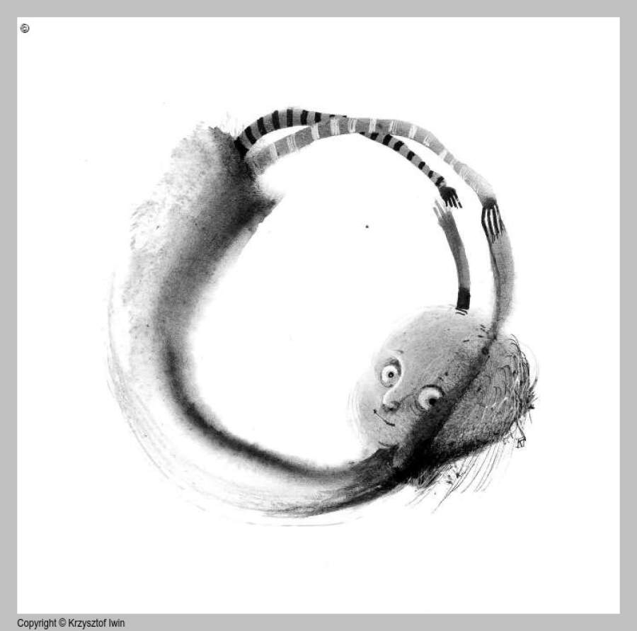 Wiersz 12 - gwasz i akryl na kartonie, 13 x 12 cm, 2007 r.