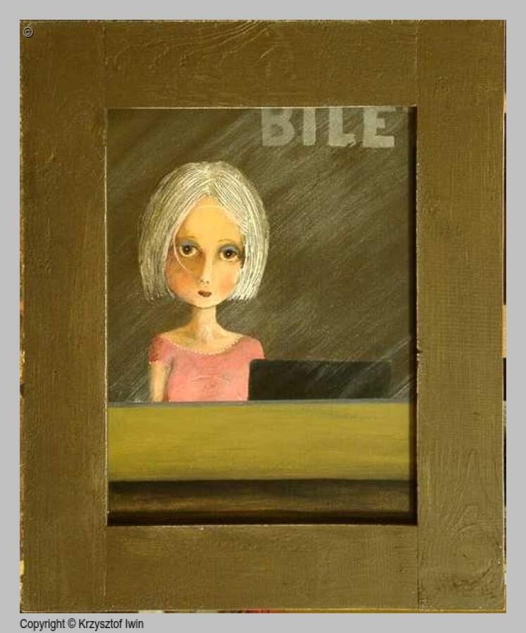 Kasjerka - akryl na płycie, 45 x 55 cm, 2007 r.