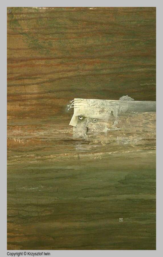 Głębina - akryl na kartonie, 38 x 62 cm, 2008 r.