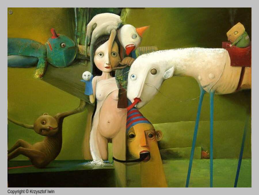 Insomnia - olej na płycie, 120 x 90 cm, 2008 r.