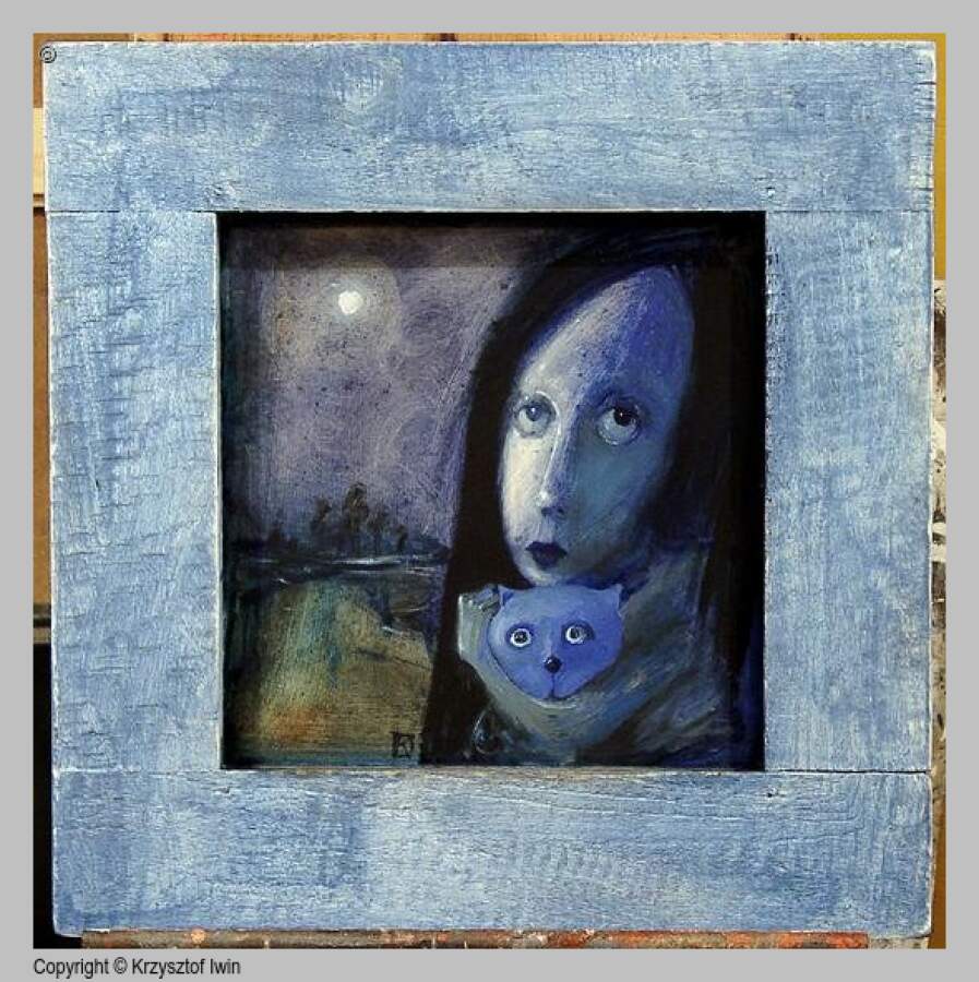 Pełnia - olej na płycie, 57 x 58 cm, 2005 r.