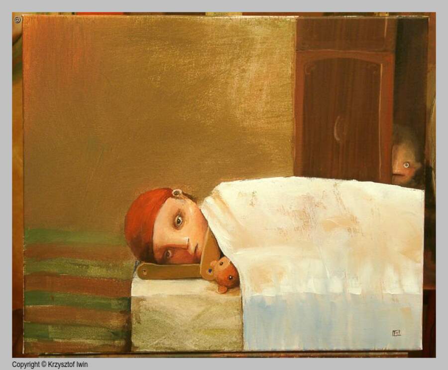 Przeczucie - akryl na płótnie, 55 x 46 cm, 2009 r.