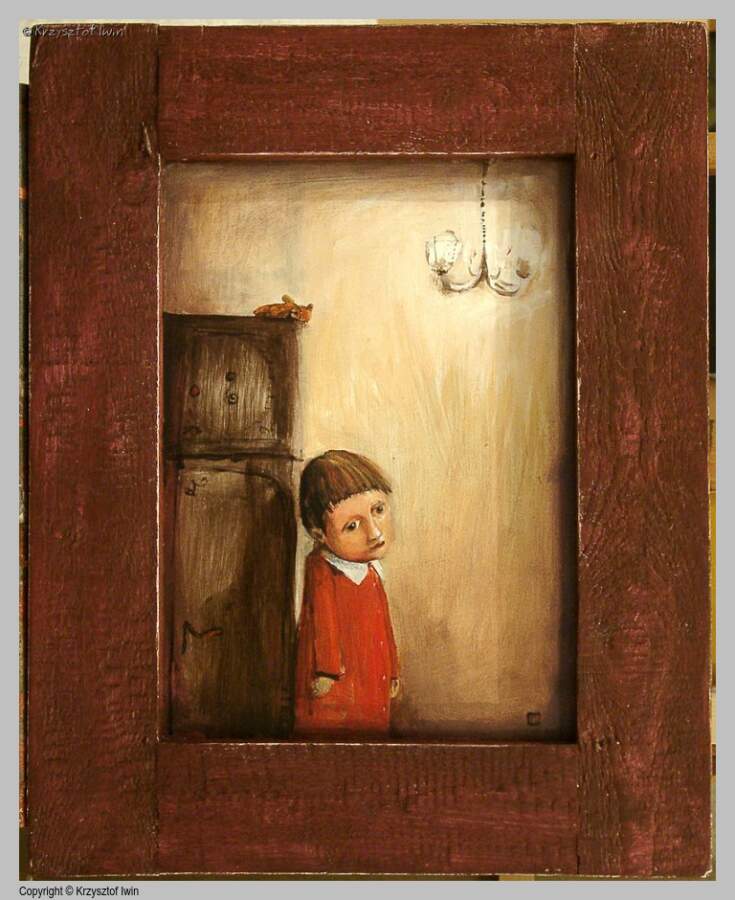 Zguba - akryl na płycie, 46 x 59 cm, 2005 r.