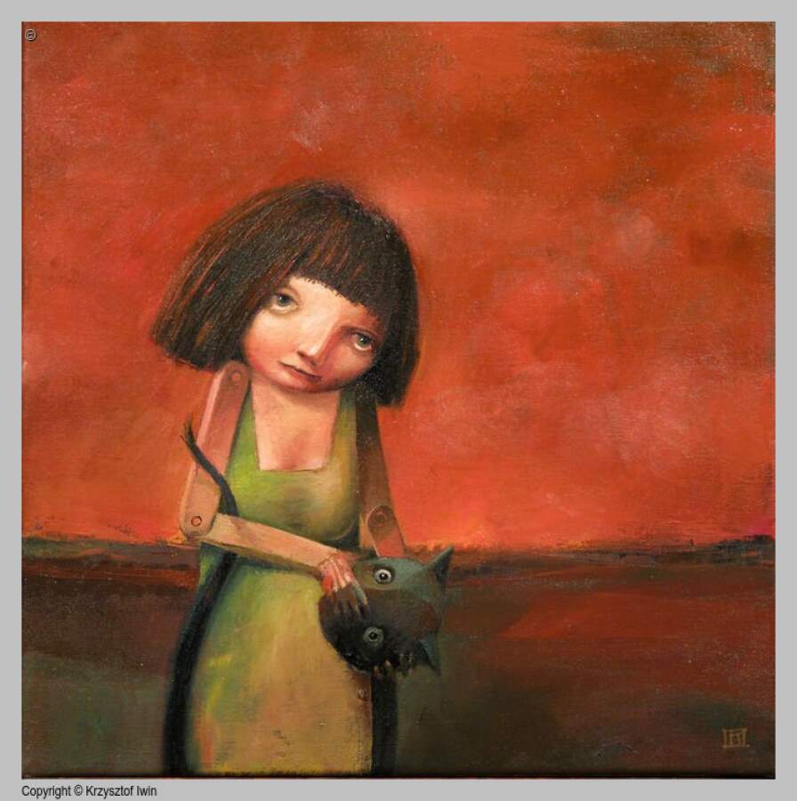 Poranny zachód słońca - olej na płótnie, 50 x 50 cm, 2009 r.