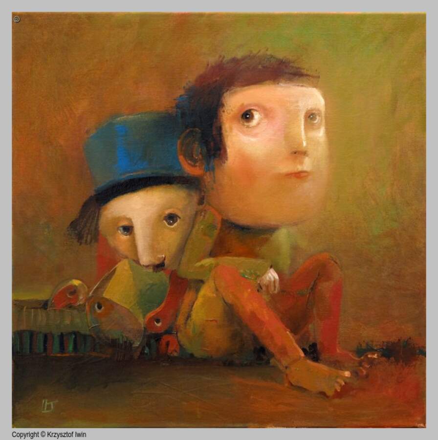 Bez siły - olej na płótnie, 40 x 40 cm, 2009 r.