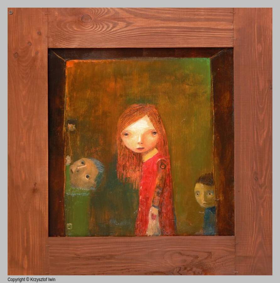 Po chleb i mleko - olej na płycie, 40 x 40 cm, 2010 r.