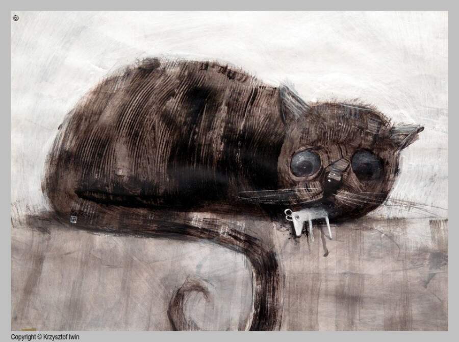 Koniec zabawy - akryl na kartonie, 65 x 50 cm, 2010 r.